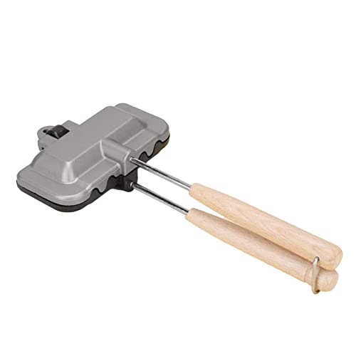 delr Doppelseitig | abnehmbarer tragbarer Sandwichtoaster | Frühstückssandwichmaker mit Holzgriff für englische Muffins, Croissants, Mini-Waffeln delr Doppelseitig | abnehmbarer tragbarer Sandwichtoaster | Frühstückssandwichmaker mit Holzgriff für englische Muffins, Croissants, Mini-Waffeln von delr