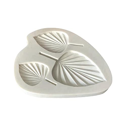 delr Fächerblatt Silikonform, 3D Monstera Blätter Kuchenform für Cake Topper, Silikon Blattform Bonbonform Farnblätter Kuchenform Blatt Form von delr