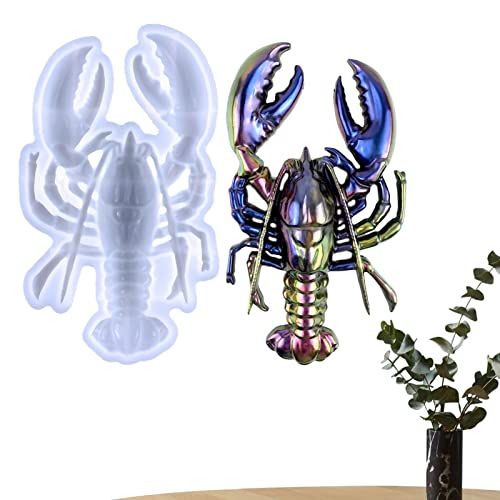 delr Formen aus UV-Harz | Wiederverwendbare Silikonform Hummer mit glatter, glänzender Innenseite, DIY-Gießform aus Harz für Aquariumschränke zur Wandaufhängung delr Formen aus UV-Harz | Wiederverwendbare Silikonform Hummer mit glatter, glänzender Innenseite, DIY-Gießform aus Harz für Aquariumschränke zur Wandaufhängung von delr