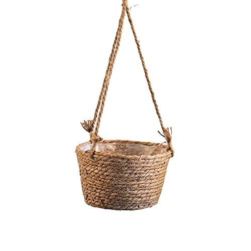 delr Hängeampel Rattan - Pflanzenhänger Gewebt Seil - Dekorative Rattangewebe, Organizer, Makramee Aufbewahrung für Zimmerpflanzen delr Hängeampel Rattan - Pflanzenhänger Gewebt Seil - Dekorative Rattangewebe, Organizer, Makramee Aufbewahrung für Zimmerpflanzen von delr