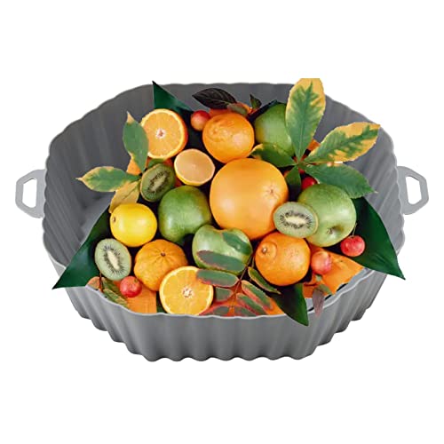 delr Luftfritteuse-Korb, Silikon-Backblech für Luftfritteuse, wiederverwendbar, Silikontopf und Korb für Luftfritteuse, Isolierschale delr Luftfritteuse-Korb, Silikon-Backblech für Luftfritteuse, wiederverwendbar, Silikontopf und Korb für Luftfritteuse, Isolierschale von delr