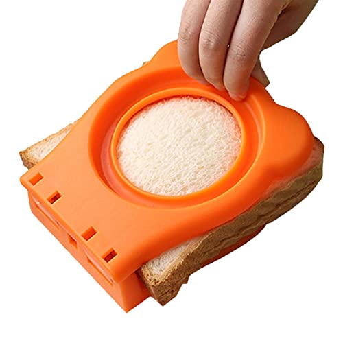 delr Sandwichschneider und Versiegelung | Edelstahl Crustenlose Sandwich-Maschine - Sandwich Decruster Press Mold Pancake Maker DIY Sandwichform von delr