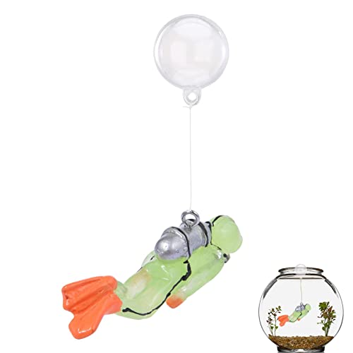 delr Schwimmende Dekoration für Aquarien | Taucher für Aquarien, das im Dunkeln leuchtet, klein | Aquarium-Zubehör für Salzwasser, Spielzeug für Fische zum Design der Szene von delr