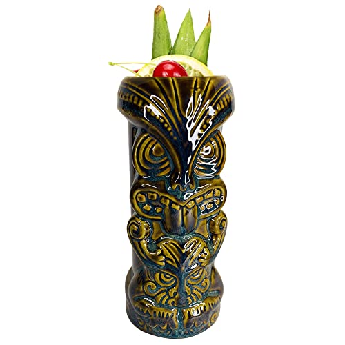 delr Tiki Tassen Cocktailgläser Hawaiian Party Tiki Cocktail Tasse Keramik Party Becher Vintage Aloha Hawaiian Tiki Bar Hawaiian Bar Bar Hawaiian Professional Bar Tiki Professionelle Bar 450ml von delr