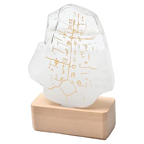 delr Wetterglas, Wettervorhersager Oracle Storm Glass | Storm Glass Weather Station Cloud Storm Weather Forecast Bottle Wettervorhersager für den Tisch dekorativ und elegant von delr