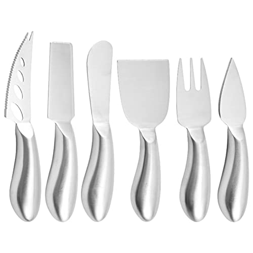 delr Wurstwaren | 6 Mini-Keksausstecher | Käsemesser-Set aus Edelstahl für Wurstbrett, exquisite Käsemesser, Käsemesser von delr