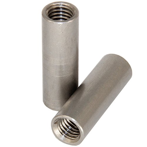 10 Stück Gewindemuffen M6 X 40 (D=10) rund, Edelstahl A2 von dely-trade