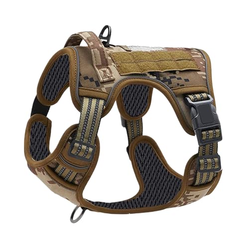 Demaxiyad Hundegeschirr, Hundegeschirr, Wüste, Oxford-Gewebe, verstellbares Netzgewebe, Metallrahmen, Griff, für mittelgroße und große Hunde, Outdoor-Training, Wandern Demaxiyad Hundegeschirr, Hundegeschirr, Wüste, Oxford-Gewebe, verstellbares Netzgewebe, Metallrahmen, Griff, für mittelgroße und große Hunde, Outdoor-Training, Wandern von demaxiyad