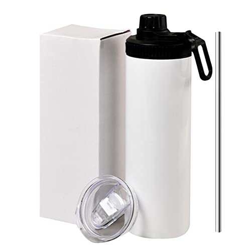 Sublimations Becher,Sublimation Skinny Tumbler, 20 Oz Doppelwandiger Edelstahl-Isolierbecher Mit Strohhalm Mit Geschlossenem Deckel - Wiederverwendbare Dünne Becher, Sublimationstassen Für Kaffee von demaxiyad