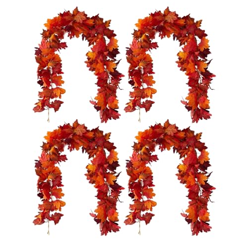 demaxiyad Ahornblatt-Girlande, saisonales Deko-Set für Haustür | Vintage-Dekoration, wetterfest, vielseitig für Wand, Fenster, Innenbereich, Außenbereich, Balkon von demaxiyad