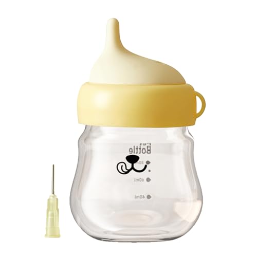 demaxiyad Babyflasche für Katzen, Milchflasche für Welpen, zum Füttern von neugeborenen oder wachsenden Tieren – Sauger aus weichem Silikon, bissfest, für Kätzchen, Katzen, Babys, Futterspender von demaxiyad