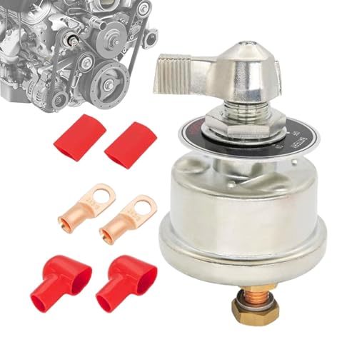 demaxiyad Batterie Isolator Ein/Aus-Kit, Hochstrom-Batterietrennung - Leistungsstarker Edelstahl-Batterie-Isolator - Effiziente Batterieabschaltung von demaxiyad