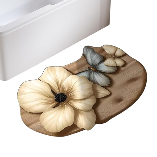 demaxiyad Butterfly Fußmatte, Schmetterlingsteppich für Badezimmer | Eingangsteppich – realistisches 3D-Modell Butterfly Area Teppich für Schlafzimmer ohne Verrutschen für Eingangsbereich von demaxiyad