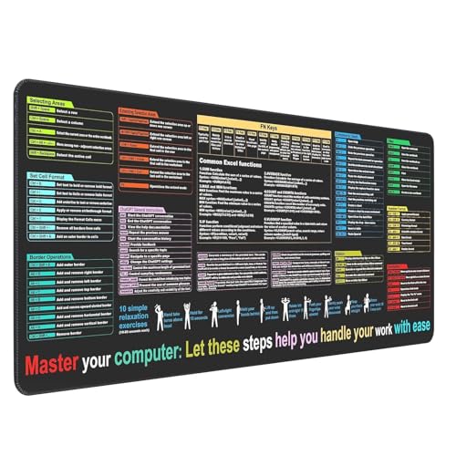 demaxiyad Cheat Sheet Schreibtischunterlage | Mauspad Mit Integrierten Tastenkürzeln,Rutschfeste Schreibtischunterlage Übergröße Schmutzabweisendes Computerzubehör Für Programmierer Büroangestellte demaxiyad Cheat Sheet Schreibtischunterlage | Mauspad Mit Integrierten Tastenkürzeln,Rutschfeste Schreibtischunterlage Übergröße Schmutzabweisendes Computerzubehör Für Programmierer Büroangestellte von demaxiyad