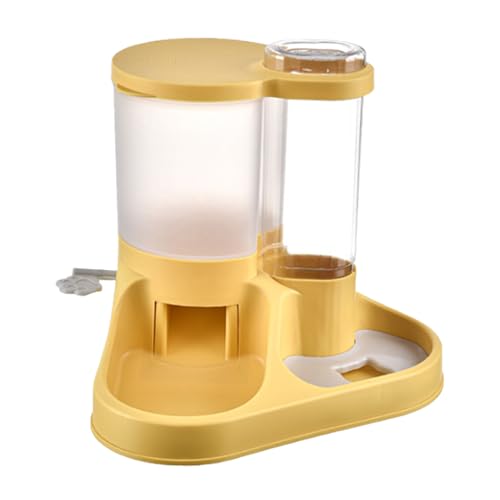 demaxiyad Futterspender und Wasserspender Set | Automatischer 2 in 1 Wasserspender und Futterspender Kit - Transparentes Fütterungswerkzeug für Katzen, Hunde, Andere Tiere von demaxiyad
