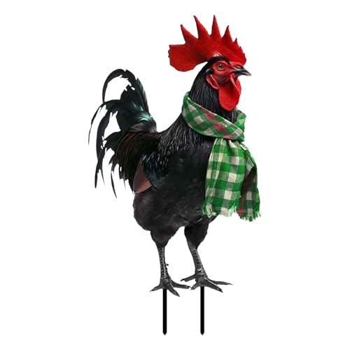 demaxiyad Gartenheringe für Weihnachten, Gartendekoration in Tierform, Hühnerheringe für Außendekoration, Gartenstecker | Gartendekoration aus Acryl, 2D, Hofheringe von demaxiyad