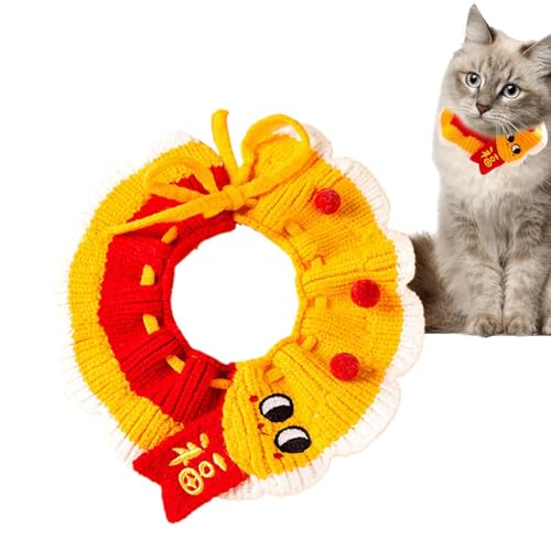 demaxiyad Gestrickte Halsbänder für Katzen, gestricktes Halsband für Katzen, Schal von Hand gewebt, Halsband, Winterkatze, bequemes Halsband für Haustiere von demaxiyad