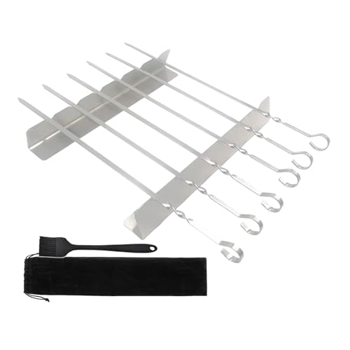 demaxiyad Grillspieße, Grillspieße, Grillspieß, Edelstahl, wiederverwendbar, tragbar, für Familientreffen, demaxiyad Grillspieße, Grillspieße, Grillspieß, Edelstahl, wiederverwendbar, tragbar, für Familientreffen, von demaxiyad