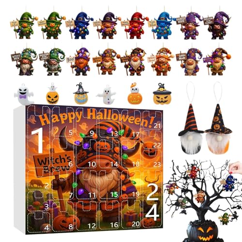 demaxiyad Halloween Countdown Kalender, 24 Tage Countdown Kalender Gnome Thema, Sammlerstück 2D Acryl Ornament Horror für Rucksack Tote Bag Umhängetasche demaxiyad Halloween Countdown Kalender, 24 Tage Countdown Kalender Gnome Thema, Sammlerstück 2D Acryl Ornament Horror für Rucksack Tote Bag Umhängetasche von demaxiyad
