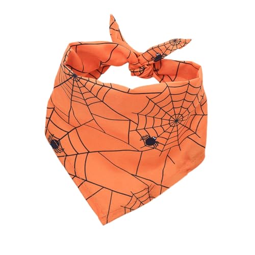 demaxiyad Hundehalstuch für Halloween, für Hunde, Kürbis, waschbar, für Halloween, Speicheltuch, waschbar, in Dreiecksform, Totenkopf, Kürbis, von demaxiyad