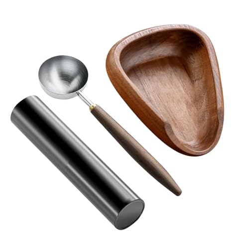 demaxiyad Kaffeebohnendosierer – Dosierwerkzeug aus Holz für Kaffee mit Zerstäuber, Brauzubehör mit Löffel und Zerstäuber für Anfänger, Männer und Frauen von demaxiyad