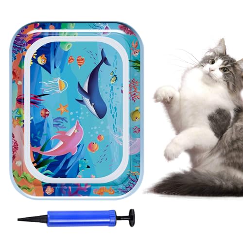 demaxiyad Katzenwassermatte, sensorische Spielmatte für Katzen, kühlendes Katzenbett – Kühlpad wasserdicht, schmutzabweisend, für kleine Tiere im Zug demaxiyad Katzenwassermatte, sensorische Spielmatte für Katzen, kühlendes Katzenbett – Kühlpad wasserdicht, schmutzabweisend, für kleine Tiere im Zug von demaxiyad