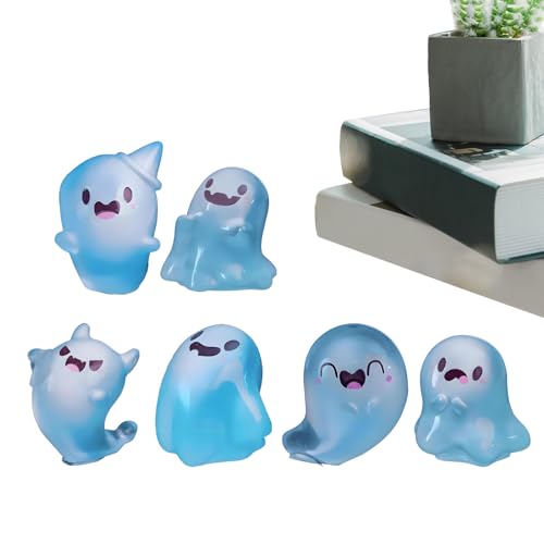 demaxiyad Leuchtet Im Dunkeln Halloween | Niedliche Lumineszierende Dekoration Spuk Harzstatue Mit Box - Partygeschenke Und Festliche Deko Für Wohnzimmer Fensterbank Kamin Schlafzimmer Schreibtisch von demaxiyad