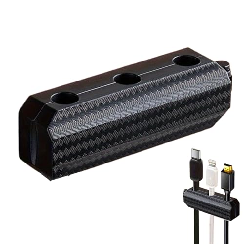 demaxiyad Magnetische Kabel, magnetischer Kabel-Organizer, Kabelclip für den Schreibtisch – 3 Löcher, multifunktionaler abnehmbarer Klebehalter für Küche, Nachttisch, Nachttisch, in der Mitte demaxiyad Magnetische Kabel, magnetischer Kabel-Organizer, Kabelclip für den Schreibtisch – 3 Löcher, multifunktionaler abnehmbarer Klebehalter für Küche, Nachttisch, Nachttisch, in der Mitte von demaxiyad