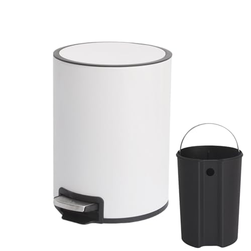 demaxiyad Mülleimer mit Stufen, langsam schließender Mülleimer aus Edelstahl mit langsamem Schließen – moderner Hausmülleimer, wasserdichter Verschluss zum Schutz vor Gerüchen demaxiyad Mülleimer mit Stufen, langsam schließender Mülleimer aus Edelstahl mit langsamem Schließen – moderner Hausmülleimer, wasserdichter Verschluss zum Schutz vor Gerüchen von demaxiyad