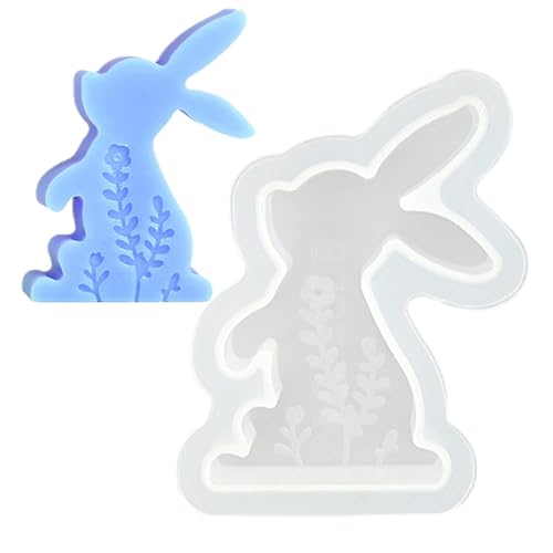 demaxiyad Ostern Kerzenformen aus Silikon, Osterhasen Kerzenform - handgefertigte Frühlingskaninchen Kerzengießform | DIY Handwerk Silikon von demaxiyad