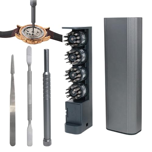 demaxiyad Präzisions-Schraubendreher-Set, Schraubendreher-Set mit Etui, magnetischer Schraubendreher, hochfester Schraubendreher, tragbare Handwerkzeuge für Uhren, Computer, Brillen von demaxiyad