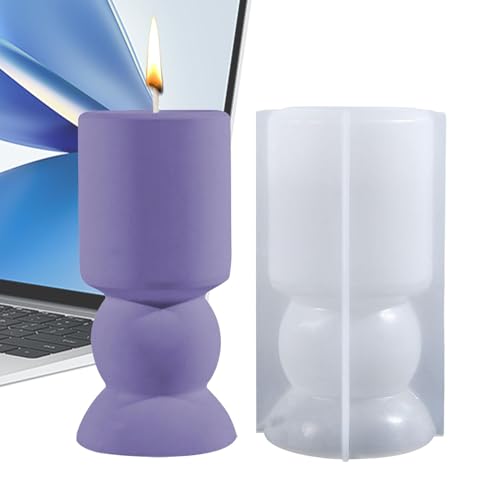 demaxiyad Römische Säulenkerzenform, römische Säulenform | 3D Zylinder konische Silikonkerzenformen, Epoxidharzform aus Gips, für Beton Handwerk von demaxiyad