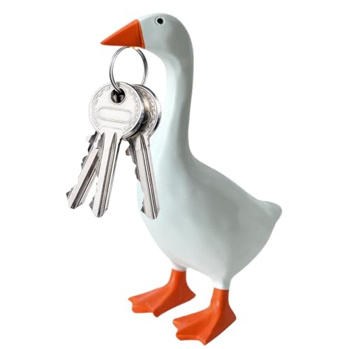 demaxiyad Schreibtisch-Schlüsselhalter mit Gänsen – Enten-Werkzeugfiguren – Heimdekorationen für Wohnzimmer, Wohnung, Küche, Eingang, Nachttisch, Schlafzimmer, Haustür von demaxiyad