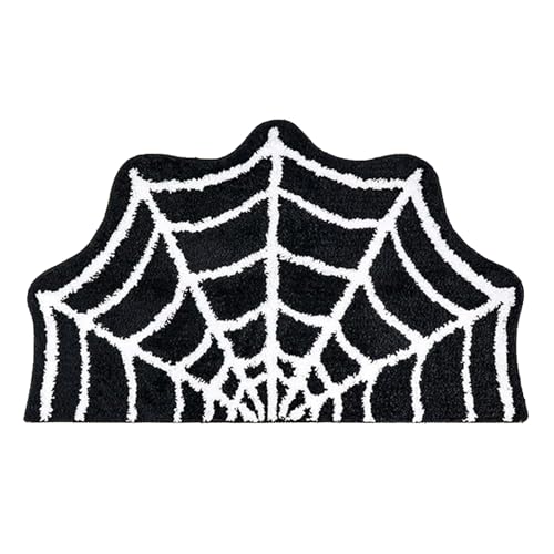 demaxiyad Spinnennetz-Badematte, Halloween-Badematte, Halloween Teppich Bad Badezimmermatte, Maschinenwaschbare, rutschfeste Badezimmer-Bodenmatte mit Halloween-Motiv für Dusche, Küche, Badezimmer demaxiyad Spinnennetz-Badematte, Halloween-Badematte, Halloween Teppich Bad Badezimmermatte, Maschinenwaschbare, rutschfeste Badezimmer-Bodenmatte mit Halloween-Motiv für Dusche, Küche, Badezimmer von demaxiyad