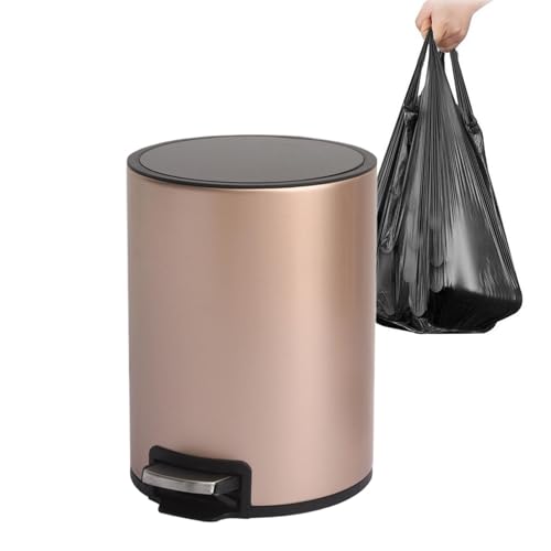 demaxiyad Stufenweise Öffnende Mülleimer, Stufenabfalleimer - Abfalleimer aus Edelstahl mit langsamem Schließen - Moderner Haushaltsabfalleimer, dichter Verschluss zum Schutz vor von demaxiyad