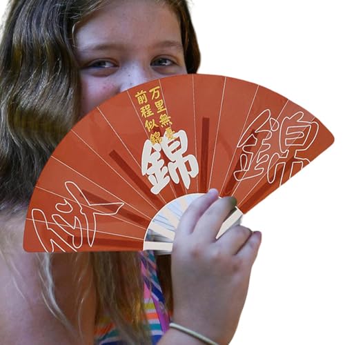 demaxiyad Tragbarer Faltventilator, Faltbarer Handventilator | Faltbarer Fan des Kindes, Kühlwerkzeug mit inspirierenden Worten für Reisen, Arbeitsplatz, Schule, von demaxiyad