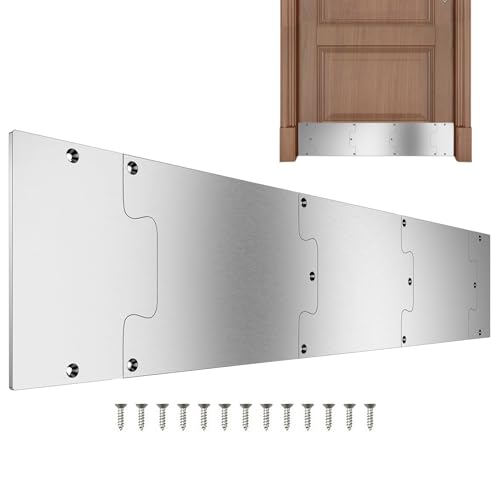 demaxiyad Tritt für Außentüren, Eingangstür | Metall-Türschutz, Kickplate Schutz aus kratzfestem Edelstahl für das Badezimmer von demaxiyad