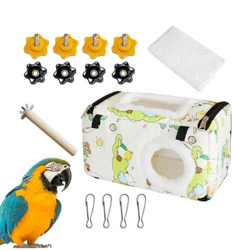 demaxiyad Vogelhängematte für Käfig, Vogelnest für Käfig, warmes Vogelnest, Bett für Papageien, Haus für Wellensittiche | Hängematte für Wintervogel, Wellensittichbett aus Baumwolle, Vogelhaus, Nest demaxiyad Vogelhängematte für Käfig, Vogelnest für Käfig, warmes Vogelnest, Bett für Papageien, Haus für Wellensittiche | Hängematte für Wintervogel, Wellensittichbett aus Baumwolle, Vogelhaus, Nest von demaxiyad