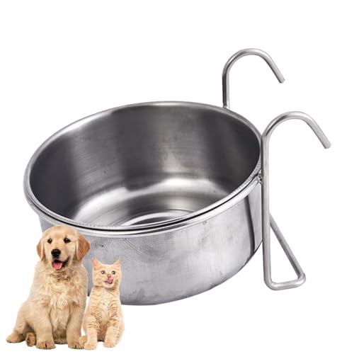 demaxiyad Vogelschale für Käfig, Futterstation für Vogelkäfig, Wasserspender aus Edelstahl mit großer Öffnung für Nymphensittiche, Transport und Lebensraum demaxiyad Vogelschale für Käfig, Futterstation für Vogelkäfig, Wasserspender aus Edelstahl mit großer Öffnung für Nymphensittiche, Transport und Lebensraum von demaxiyad