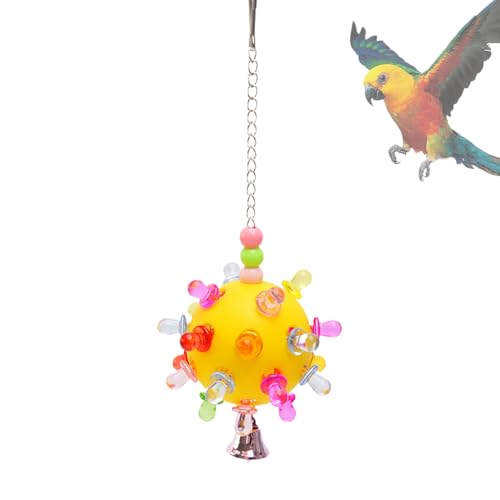 demaxiyad Vogelspielzeug für Papageien, Papageienspielzeug für mittelgroße Vögel | Parket Bird Spielzeug, bunt, Relief, Käfig, Zubehör, Ausbildung, Beutekugel mit Glocke für Afrikanisch, Grau demaxiyad Vogelspielzeug für Papageien, Papageienspielzeug für mittelgroße Vögel | Parket Bird Spielzeug, bunt, Relief, Käfig, Zubehör, Ausbildung, Beutekugel mit Glocke für Afrikanisch, Grau von demaxiyad