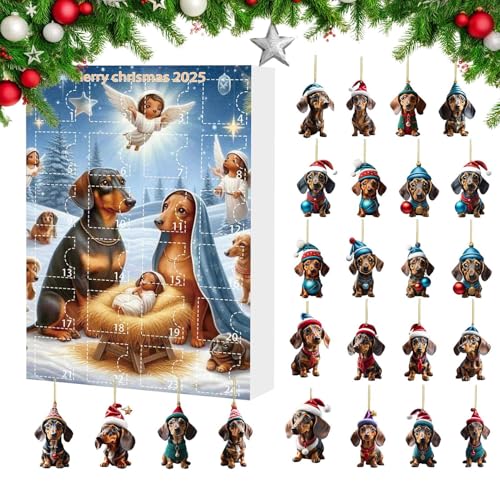 demaxiyad Weihnachts Adventskalender,Hund 2025 24 Tage Weihnachtsschmuck Kalender - Niedliche Deko Für Dezember Fest Wohnzimmer Kinder Feier Eingangsbereich Schlafzimmer Teenager demaxiyad Weihnachts Adventskalender,Hund 2025 24 Tage Weihnachtsschmuck Kalender - Niedliche Deko Für Dezember Fest Wohnzimmer Kinder Feier Eingangsbereich Schlafzimmer Teenager von demaxiyad