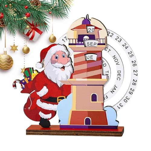 demaxiyad Weihnachts-Countdown-Kalender, Weihnachtsdekoration, Holzblockkalender | Innendekoration für Haus, Schule, Klassenzimmer, Tisch, Schlafzimmer von demaxiyad