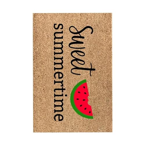 demaxiyad Willkommensteppich für den Außenbereich, Sommer-Willkommensmatte, bedruckte Wassermelonen-Fußmatte, dekorativ, Hello Summer, 40,6 x 61,1 cm, saisonale rutschfeste Fußmatte mit Unterseite aus demaxiyad Willkommensteppich für den Außenbereich, Sommer-Willkommensmatte, bedruckte Wassermelonen-Fußmatte, dekorativ, Hello Summer, 40,6 x 61,1 cm, saisonale rutschfeste Fußmatte mit Unterseite aus von demaxiyad