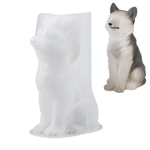 demaxiyad Wolf Kerzenform, Kerzenherstellung Formen - Silikonform für Seifenstange aus Silikon, Kerzenwachsform, super einfach zu entformen, für Kunsthandwerk, Kerze von demaxiyad