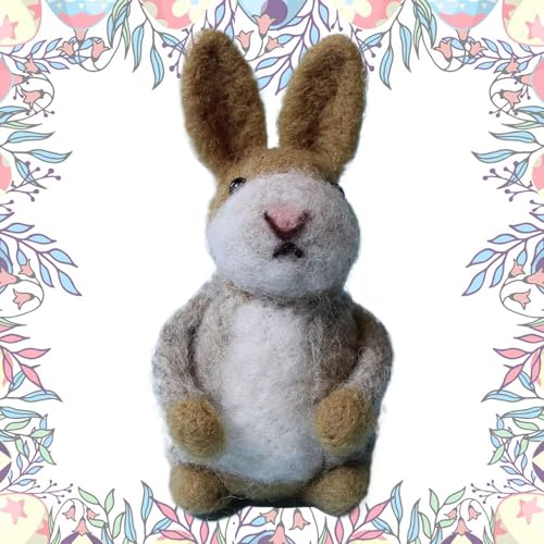 demaxiyad hase aus Filz,hase aus Filz | n-Tierhandwerk häkeln - -Filzhasen-Ornamente für die Dekoration, handgefertigtes Häkelkaninchen mit bunten Jackenmänteln von demaxiyad