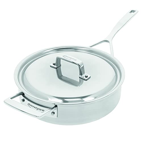 Demeyere Essential 5 Hochwertiger Braeter fuer Induktion und Backofen, Stielkasserolle mit Deckel aus pflegeleichtem 5-lagigem Edelstahl mit 30 Jahren Qualitaets-Garantie, 24 cm gross von demeyere