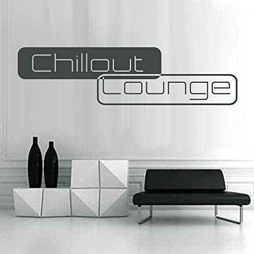 denoda® Chillout Lounge - Wandtattoo Dunkelgrau 95 x 25 cm (Wandsticker Wanddekoration Wohndeko Wohnzimmer Kinderzimmer Schlafzimmer Wand Aufkleber) von denoda