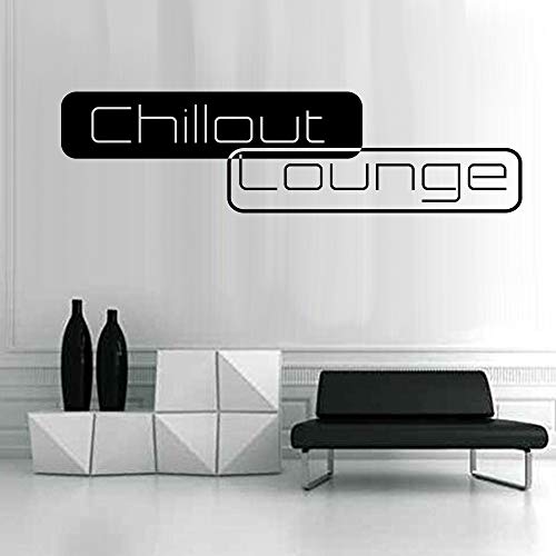 denoda® Chillout Lounge - Wandtattoo Schwarz 190 x 50 cm (Wandsticker Wanddekoration Wohndeko Wohnzimmer Kinderzimmer Schlafzimmer Wand Aufkleber) von denoda