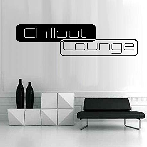 denoda® Chillout Lounge - Wandtattoo Schwarz 95 x 25 cm (Wandsticker Wanddekoration Wohndeko Wohnzimmer Kinderzimmer Schlafzimmer Wand Aufkleber) von denoda
