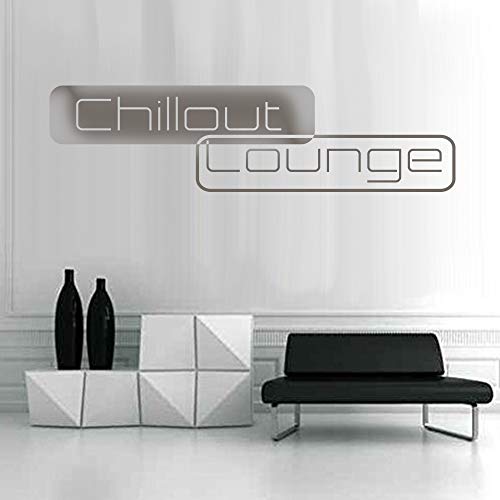 denoda® Chillout Lounge - Wandtattoo Silber 95 x 25 cm (Wandsticker Wanddekoration Wohndeko Wohnzimmer Kinderzimmer Schlafzimmer Wand Aufkleber) von denoda